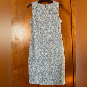 New without tags Calvin Klein Elegant Blue Patterned Sleeveless Dress Size 10